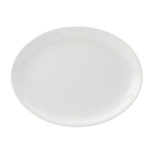 12 inch white china oval serving plate