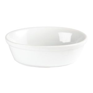 White china small individual portion pie dish