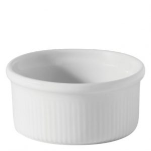 White china fluted ramekin