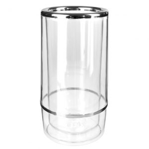 Clear acrylic wine bottle cooler