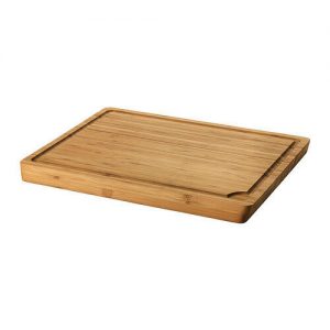Wooden carving board with recess