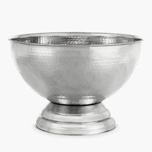 Hammered metal champagne bowl