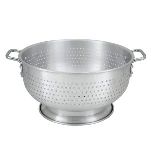 Large catering metal colander
