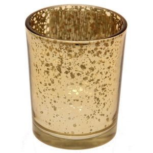 Mercury gold votive tea light holder