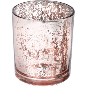 Mercury pink rose gold votive tea light holder