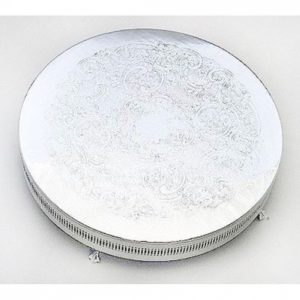 EPNS silver round cake stand