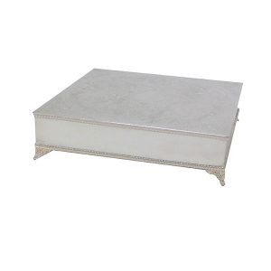 EPNS silver square cake stand